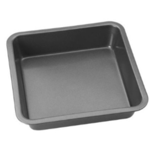 24cm Nonstick Square Cake Baking Pan Mould Tray, Black. Medium Each