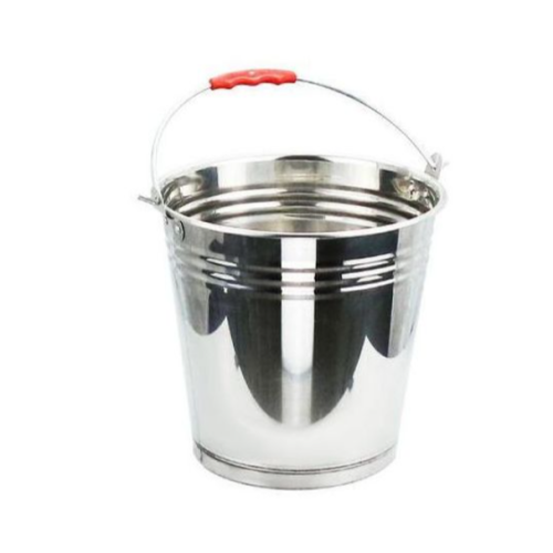 10L Stainless Steel Water Milk Bucket Dairy Pail, Silver. Medium Each