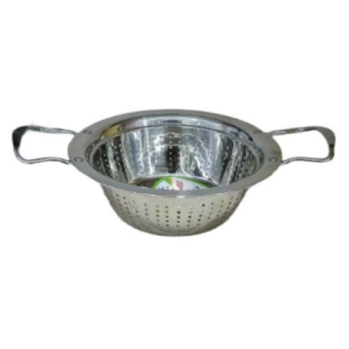 24 cm Stainless Steel Rice, Vegetable Washing Strainer Colander,Silver Medium Each