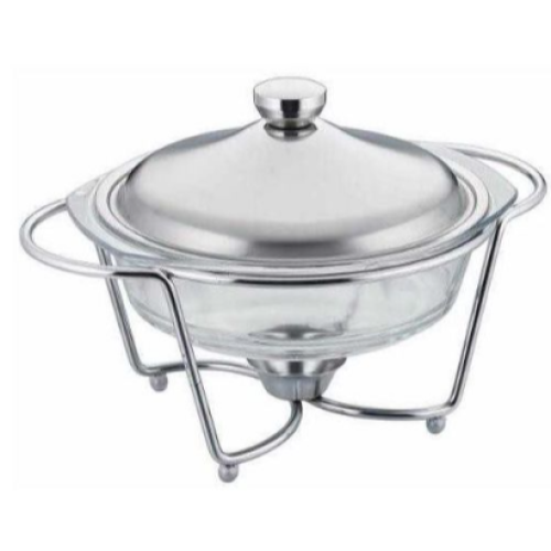 2Litre Glass Soup Chafing Serving Dishes Warmer - Colorless. Medium Each