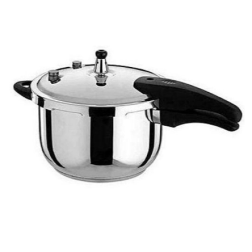 22 CM Stainless Steel Pressure Cooker With Steamer - Silver Medium Each