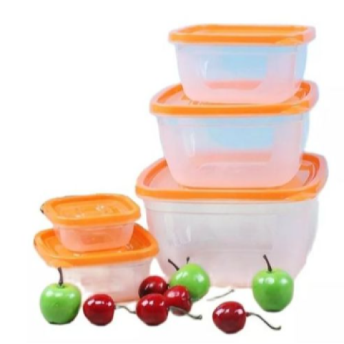5 Pc Airtight Food Storage Containers Tins With Lids,Multi-Colours. Medium Each
