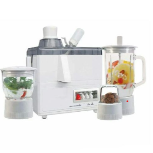 4 In1 Glass Food Processor,Extractor,Mixer, Blender-White. Medium Each