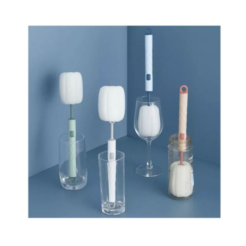 2 Pc Sponge Cleaning Dish Bottle Glass Cup Scrubber Brush Multi-colour. Medium Each