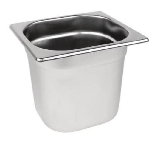 2.2L, 150mm Deep Gastronorm Container chafing Water Steam Food Pans- Silver Medium Each