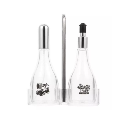 2 Pcs Acrylic Vinegar Oil Dispenser Sauce Sprayer Bottle Set -Colourless. Medium Each