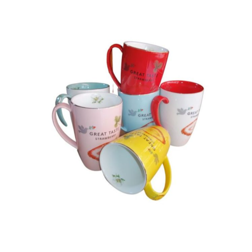 6 Pieces Of Coffee Tea Cups Mugs- MultiColours Medium Each