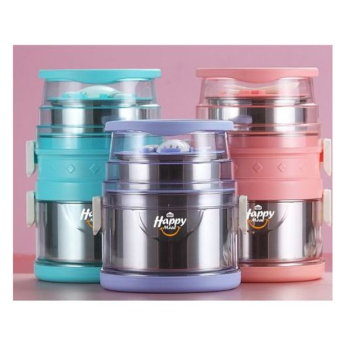 1.5L Preservation Food Lunch Box Container Flask With Spoon and Fork, Color May Vary. Medium Each