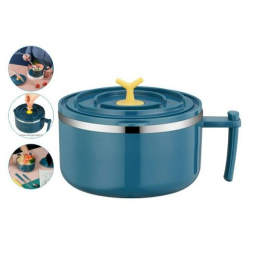 1000ml Stainless Steel Instant Noodle Soup Bowl Dish, Color May Vary. Medium Each