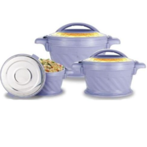 3Pc Set Food Warmer Thermal Insulation Hot Pot Casserole Lunch Boxes - Multicolors Medium Each