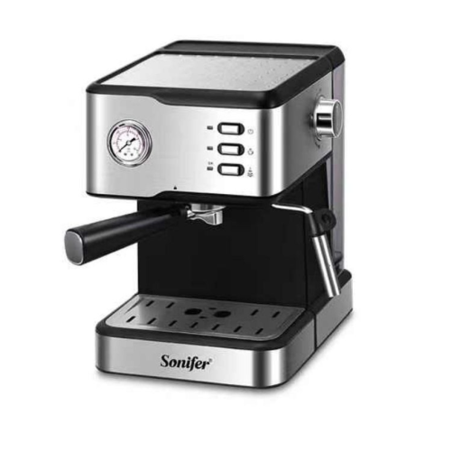 1.5 Litre Electric Espresso Coffee Maker Machine- Silver Medium EACH