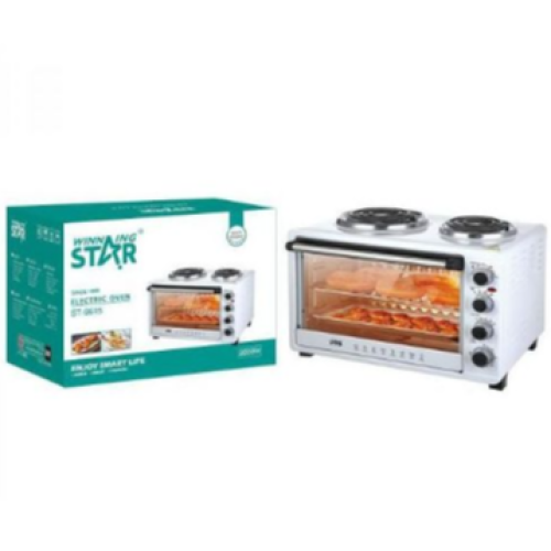 45L Electric Convection Oven With 2 Coil Hot Plate Heating Mode 3 Timer- White. Medium Each
