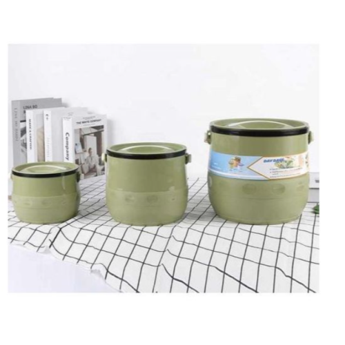 3 Pc Insulated Lunch Box Food Warmer Jar Storage Container- Multi-colours. Medium Each