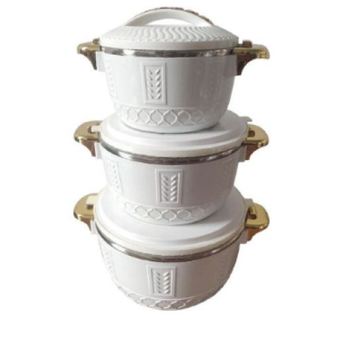 3Pc Food Warmer Dishes Thermal Insulation Hot Pot Casserole Lunch Boxes - Multicolors Medium Each