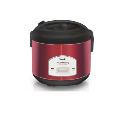 1.8 litres Electric Rice Cooker With Steamer Saucepan- Red. Medium EACH