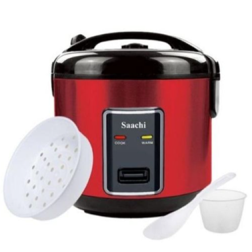 2.8 litres Electric Rice Cooker With Steamer Saucepan- Red. Medium Each