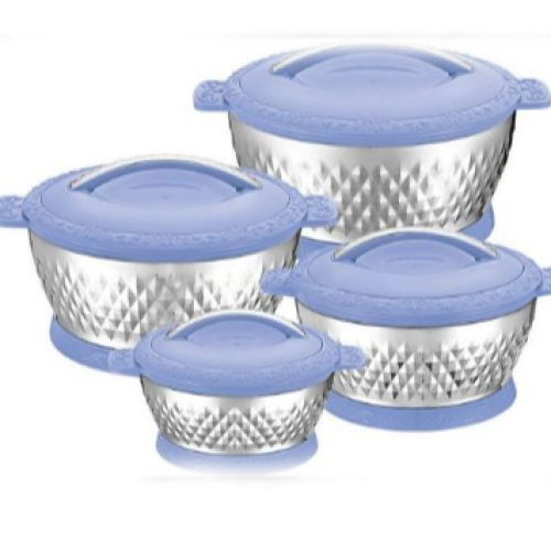 4 Pcs Insulated Hot Pot Dishes Food Warmer Casseroles -Multi-colour. Medium Each