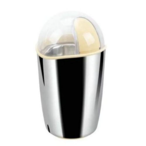 200W Visual Plastic Lid Electric Spice Nuts Coffee Grinder, Silver Medium Each