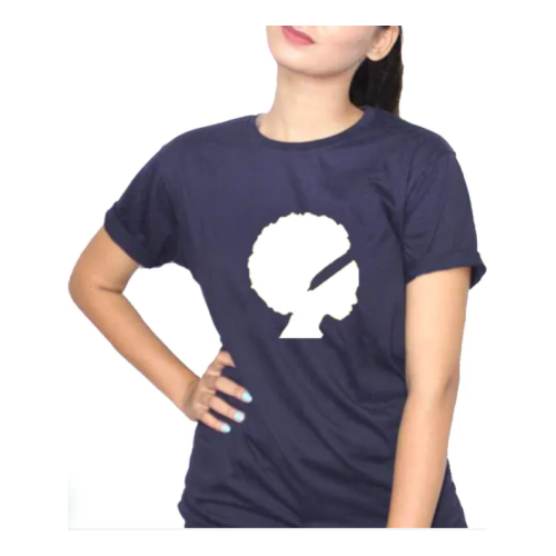 Afro Girl Women T-Shirt - Navy Blue L, M, S, XL, XXL each