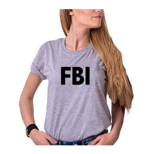 FBI Women T-Shirt - Grey L, M, S, XL, XXL each