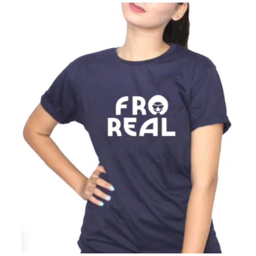FRO REAL Women T-Shirt - Navy Blue L, M, S, XL, XXL each