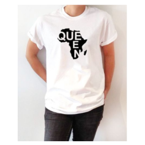 AFRICAN QUEEN Women T-Shirt - White L, M, S, XL, XXL Each