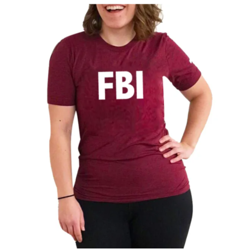 FBI Women T-Shirt - Maroon L, M, S, XL, XXL FBI Women T-Shirt - Maroon