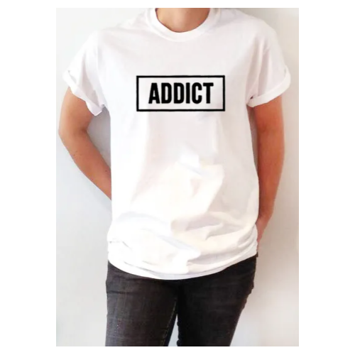 ADDICT Women T-Shirt - White L, M, S, XL, XXL each