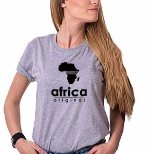 AFRICAN MAP Women T-Shirt - Grey L, M, S, XL, XXL Each