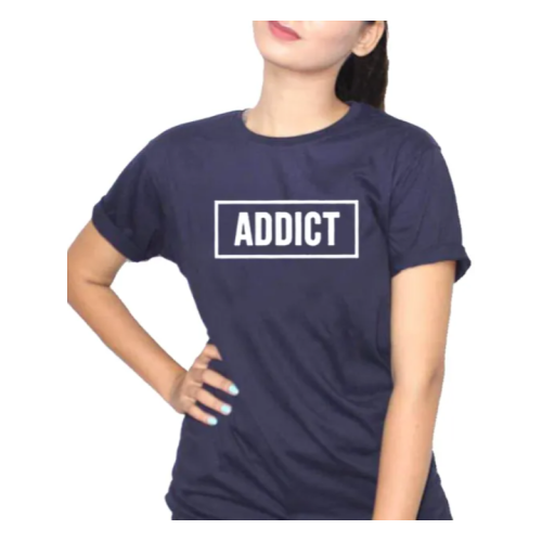 ADDICT Women's T-Shirt - Navy Blue L,  M,  S,  XL,  XXL each