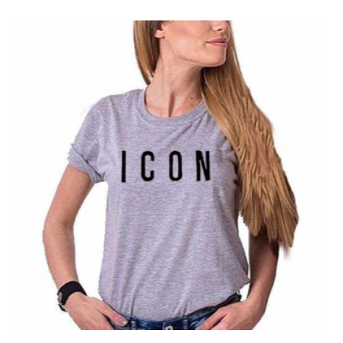ICON Women T-Shirt - Grey L, M, S, XL, XXL Each