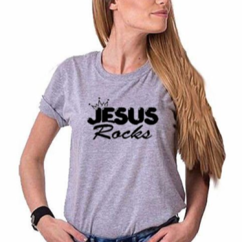 ROCK Women T-Shirt - Grey L, M, S, XL, XXL Each