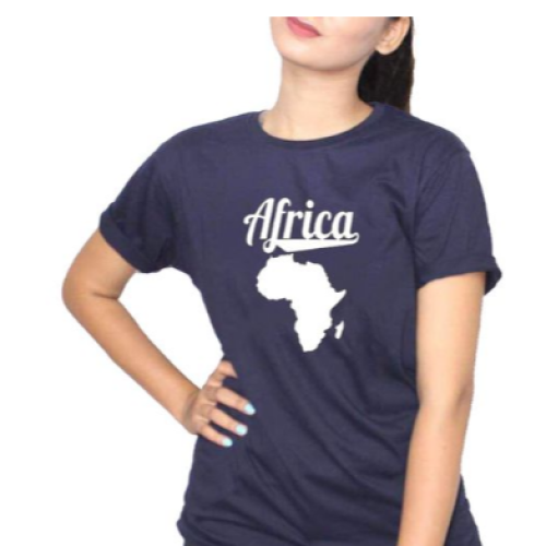 Africa Women T-Shirt - Navy Blue L,  M,  S,  XL,  XXL EACH