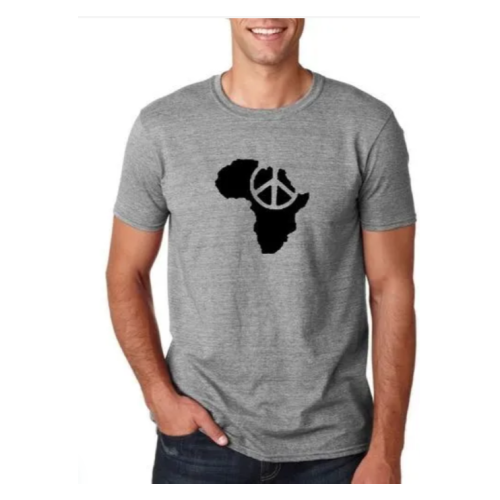 AFRICAN Map Men T-Shirt - Grey L, M, S, XL, XXL Each