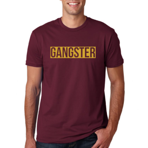 GANGSTER Men T-Shirt - Maroon L, M, S, XL, XXL Each