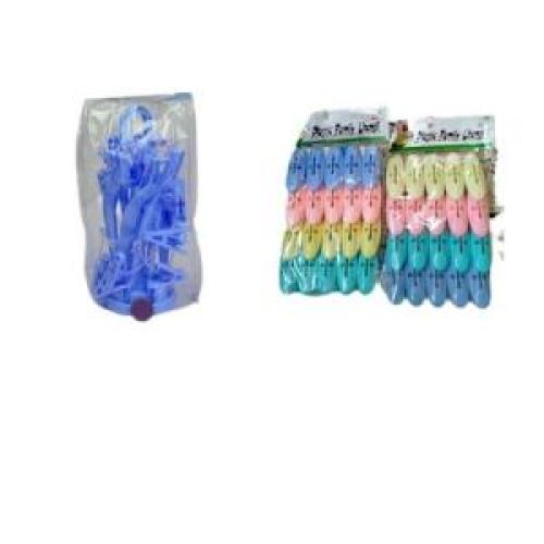 Panty Peg And Cloth Pegs  Blue Yellow Pink SMALL each