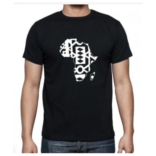 Africa Map Men T-Shirt - Black L, M, S, XL, XXL Each