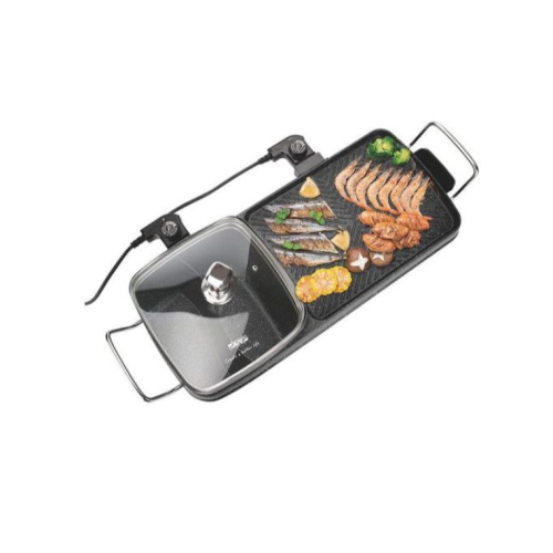 2-in-1 Electric Grill With Casserole- Black. Medium Each