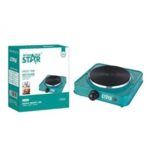 1000W Single Burner Heater Hot Plate With 3*0.75*80cm Charging Cable VDE Plug- Green. Medium Each