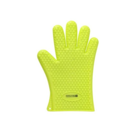 2Pc Oven Mitt Food Grade Silicon Textured Non-Slip Surface Water-Proof And Steam-Resistant Protection- Green. Medium Each