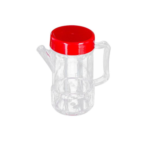 450ml Acrylic Oil Dispenser Honey Pot Vinegar Sauce Bottle For Barbecue Red. Medium Each