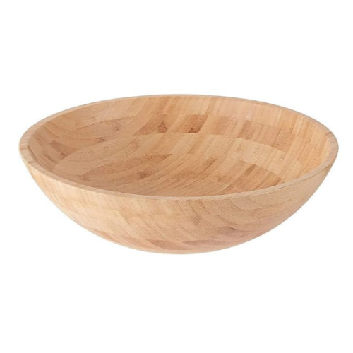 28Cm Bamboo Fruit Salad Serving Bowl Dish-Brown. Medium Each
