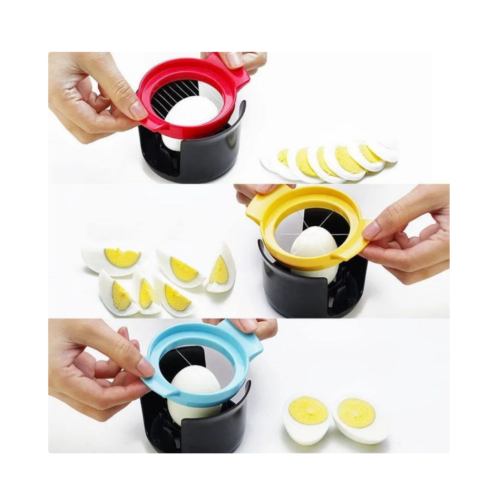 4 In1 Egg Slicer Cutter For Hard Boiled Eggs-Multi-colour. Medium Each