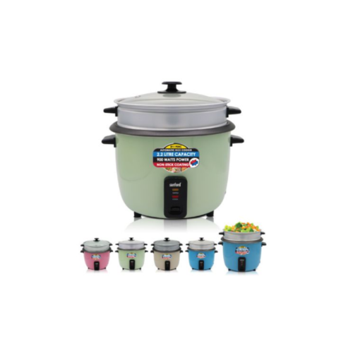 2. 2 Litre Rice Cooker Steamer Pot- White. Medium Each