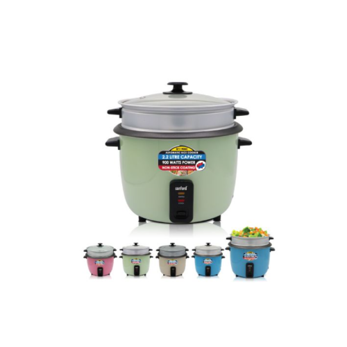 2.8 Litre Rice Cooker Steamer Pot- Multi-colour . Medium Each