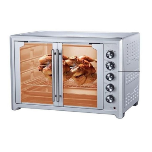 100 Litres Double Glass Door Electric Oven Grill Toaster Grey Medium Each