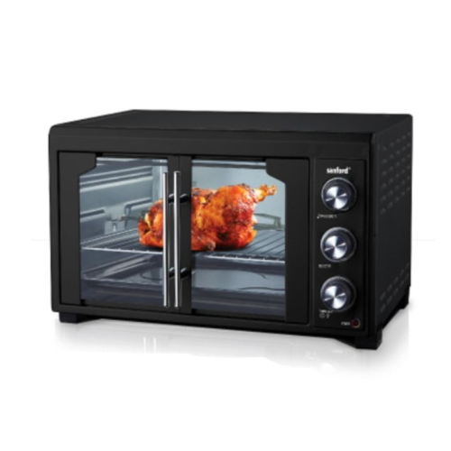 45 Litres Double Glass Door Electric Oven Grill Toaster - Black. Medium Each
