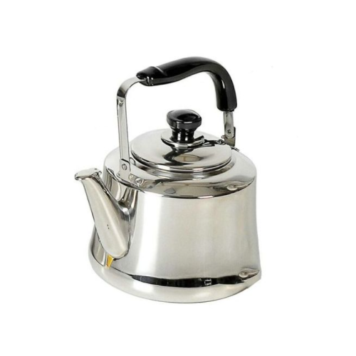 10 Litre Whistling Tea Boiling Kettle - Silver Medium Each