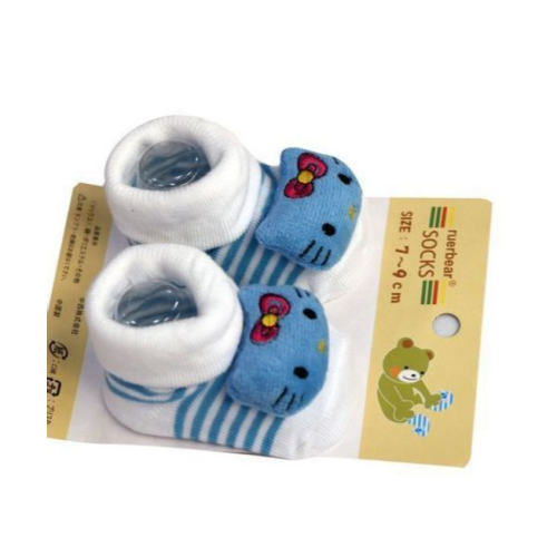 A Pair of Soft Cozy Socks - Pink, White SMALL Each