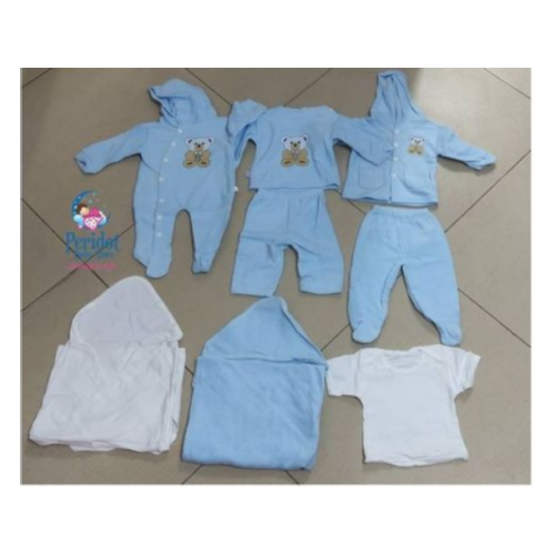 11Pc Baby Boy Newborn Clothing Set - Blue SMALL EACH